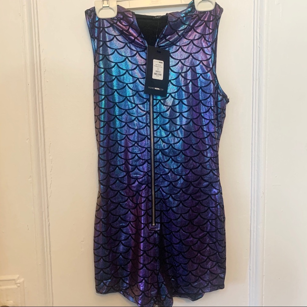 Hooded Multicolor Metallic Romper-SM